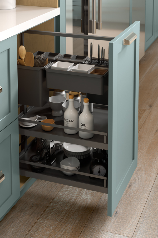 Base Pull Out Tray Divider Cabinet - Kitchen Craft