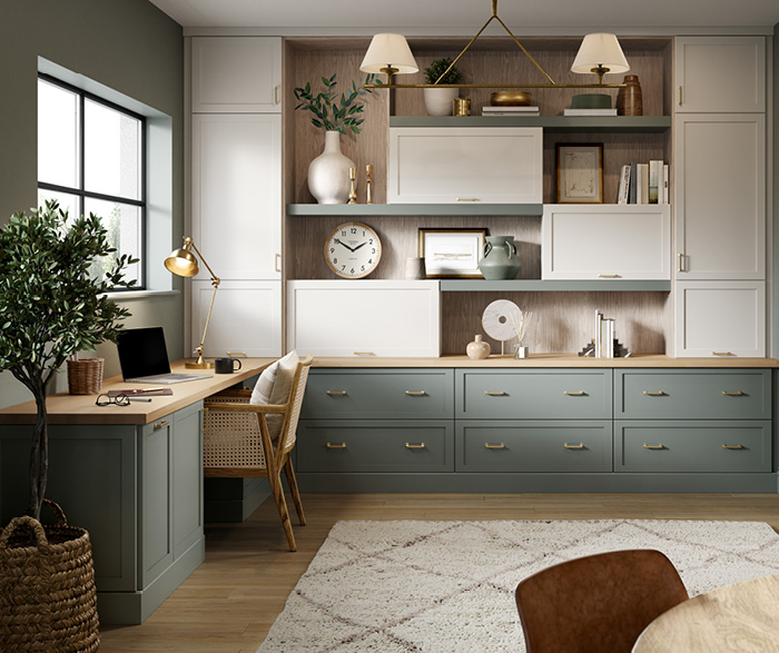 Soft Green Home Office - KitchenCraft