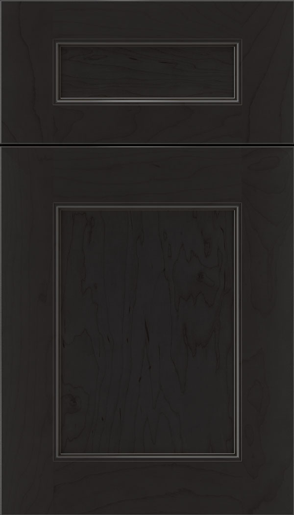 Lexington 5pc Maple recessed panel cabinet door in Charcoal