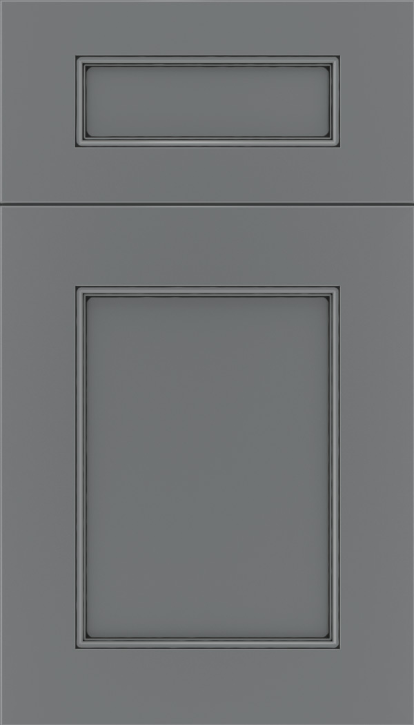 Lexington 5pc Maple recessed panel cabinet door in Cloudburst with Black glaze