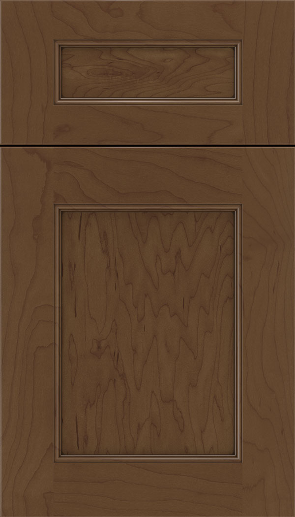 Lexington 5pc Maple recessed panel cabinet door in Sienna with Mocha glaze