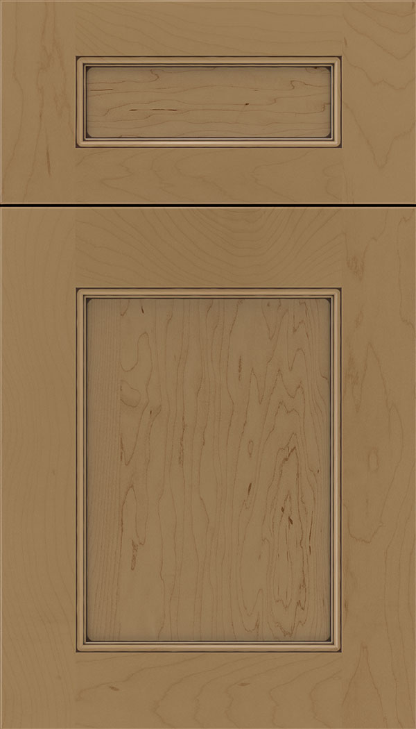 Lexington 5pc Maple recessed panel cabinet door in Tuscan with Mocha glaze