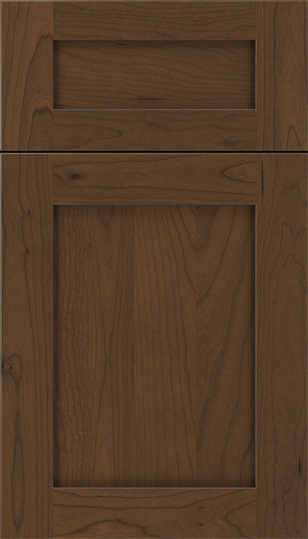 Plymouth 5pc Cherry shaker cabinet door in Sienna with Mocha glaze