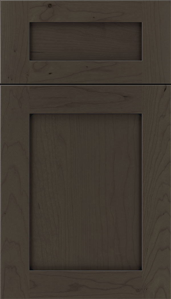 Plymouth 5pc Cherry shaker cabinet door in Thunder with Black glaze