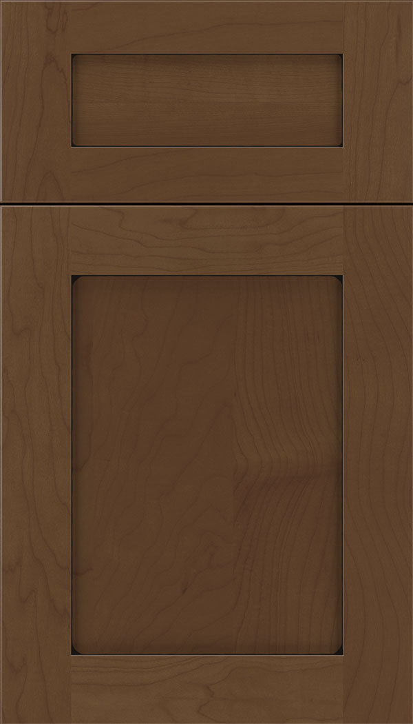 Plymouth 5pc Maple shaker cabinet door in Sienna with Black glaze