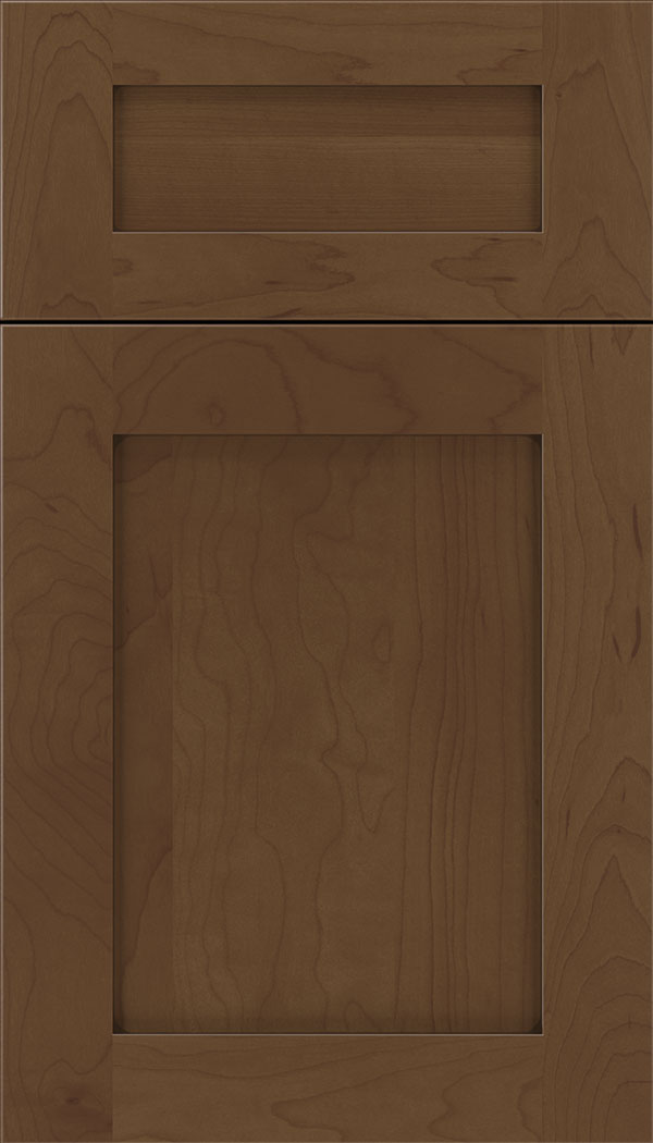 Plymouth 5pc Maple shaker cabinet door in Sienna with Mocha glaze