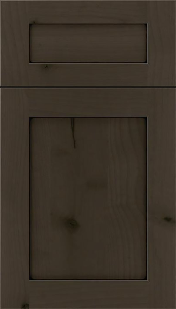 Salem 5pc Alder shaker cabinet door in Thunder with Black glaze