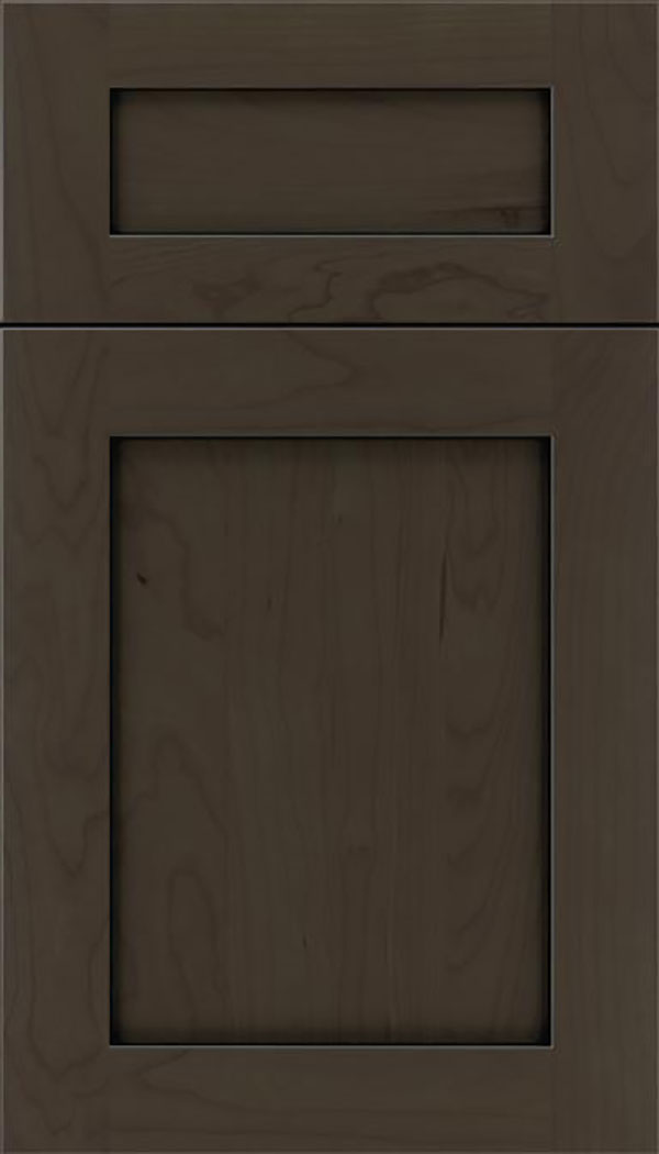 Salem 5pc Cherry shaker cabinet door in Thunder with Black glaze