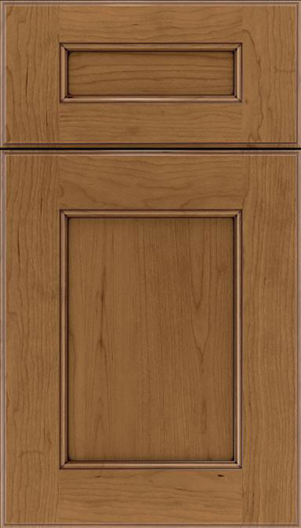 Tamarind 5pc Cherry shaker cabinet door in Tuscan with Mocha glaze