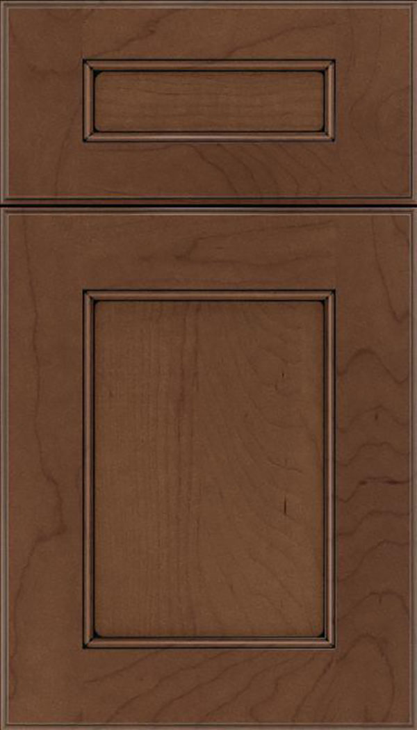 Tamarind 5pc Maple shaker cabinet door in Toffee with Black glaze