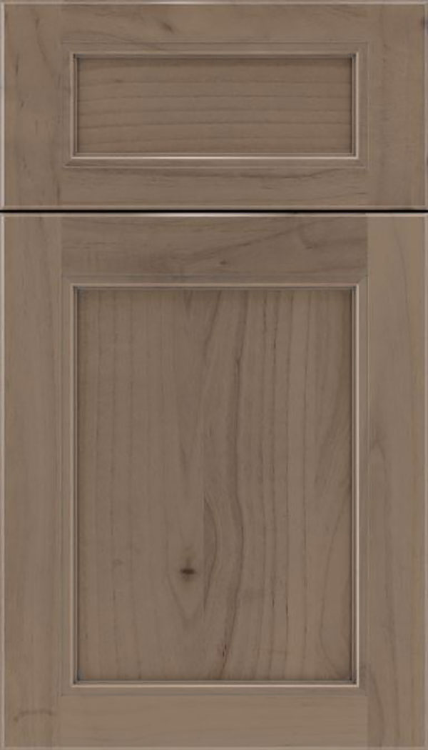 Templeton 5pc Alder recessed panel cabinet door in Winter with Pewter glaze