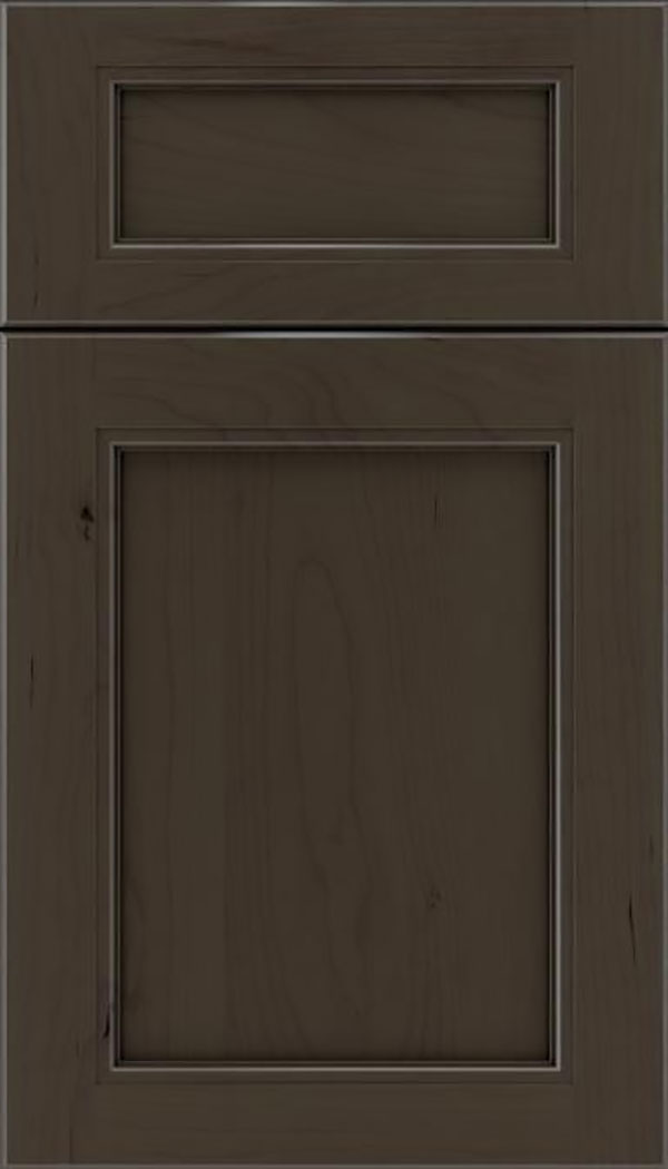 Templeton 5pc Cherry recessed panel cabinet door in Thunder