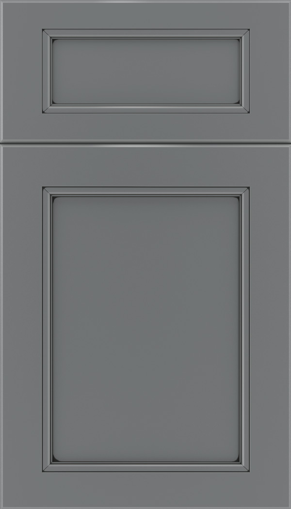 Templeton 5pc Maple recessed panel cabinet door in Cloudburst with Black glaze