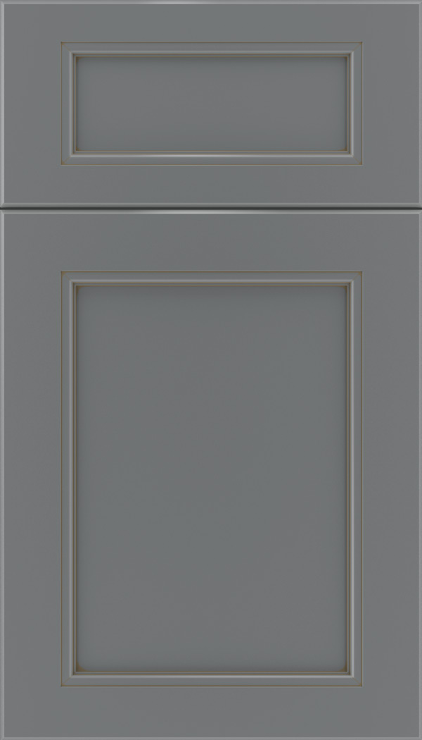 Templeton 5pc Maple recessed panel cabinet door in Cloudburst with Smoke glaze
